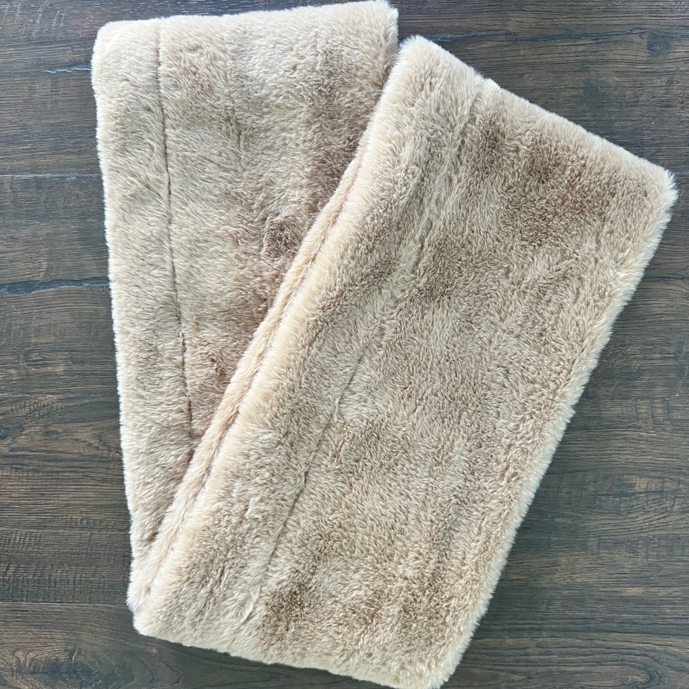 Soft Tan Faux Fur Scarf